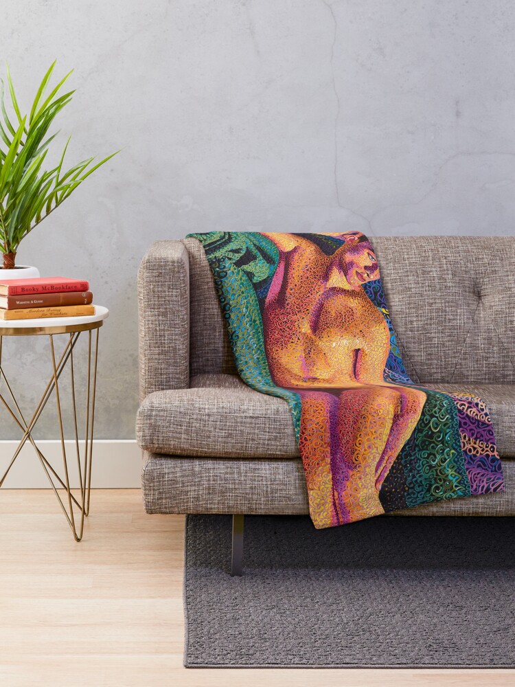 Thumbnail 2 of 6, Throw Blanket, Chromatic Reverie designed and sold by Seduction-art.