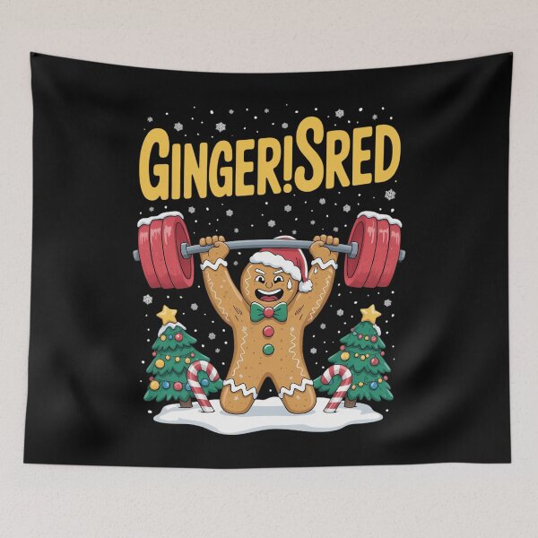 Item preview, Gingerbread Man Gingershred Gym Bodybuilding Christmas designed and sold by Moon-Ape.