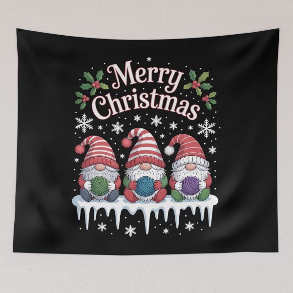 Item preview, Gnome Knit Balls Christmas Pajama Winter Crochet Knitting designed and sold by Moon-Ape.
