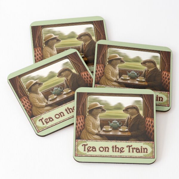 Item preview, Otters Have Tea on the Train Circa 1923 designed and sold by Tridentulus.
