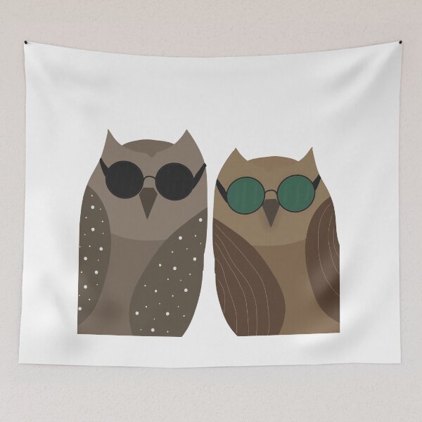 Item preview, Owls with Sunglasses – Cool Funny Owl Illustration  designed and sold by Beautiful art store.