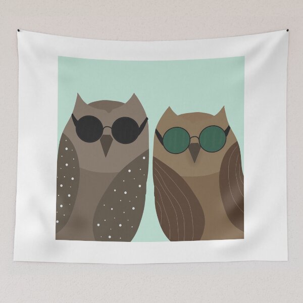 Item preview, Owls with Sunglasses – Cool Funny Owl Illustration  designed and sold by Beautiful art store.