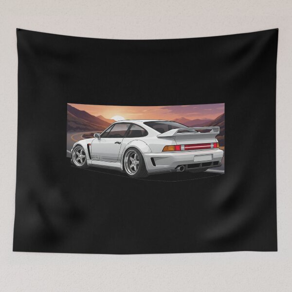 Item preview, Classic Widebody Sports Coupe Sunset Drive - Mountain Road Automotive Enthusiast Art designed and sold by nhstaruna.