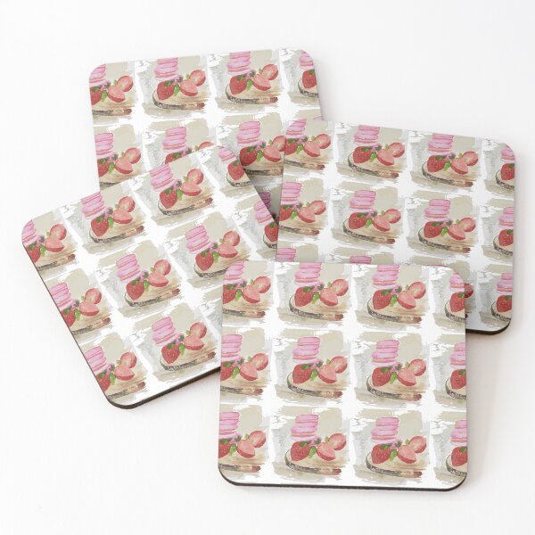 Item preview, Strawberry & Macaroons designed and sold by ArtWorkKraze.
