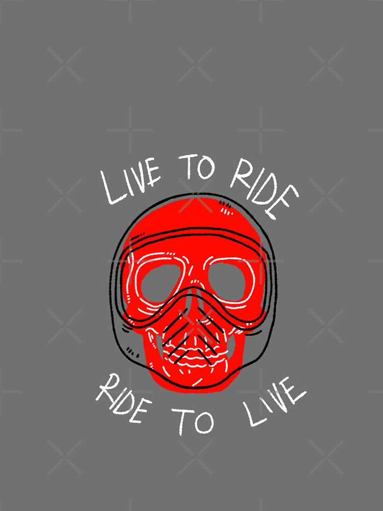 Thumbnail 4 of 4, iPhone Case, Bold Live To Ride Motorcycle Skull Graphic designed and sold by Childish by Design.