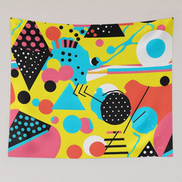 Item preview, Pop Art Pink, Blue, And Yellow Abstract Designs designed and sold by DEC02.
