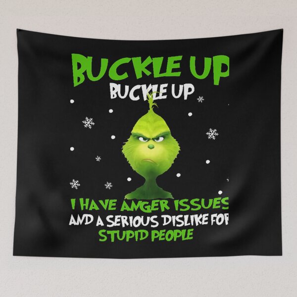 Item preview, Grinch Funny Anger Issues Quote Christmas Humor Design designed and sold by pluekeethi.