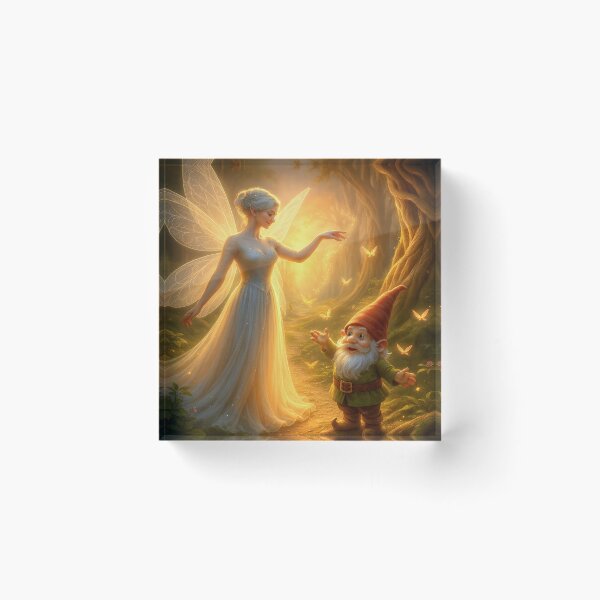 Item preview, Elaria and the Gnome of Dawnlight Hollow designed and sold by MythicmoorArt.