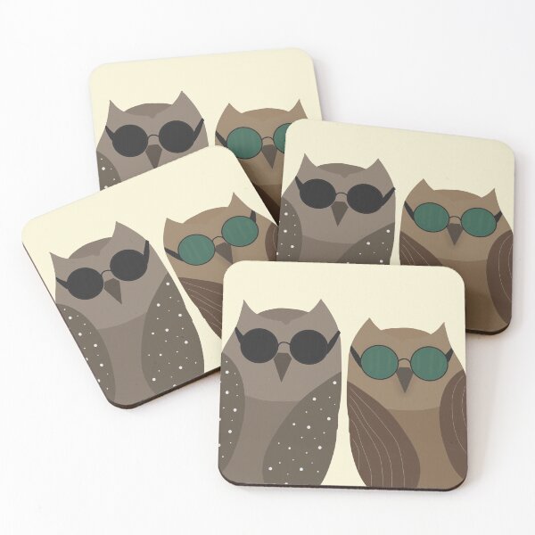 Item preview, Owls with Sunglasses – Cool Funny Owl Illustration  designed and sold by Beautiful art store.