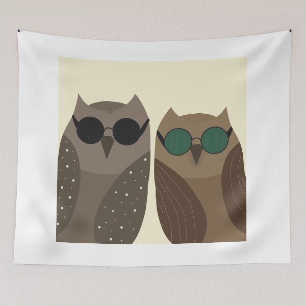 Item preview, Owls with Sunglasses – Cool Funny Owl Illustration  designed and sold by Beautiful art store.