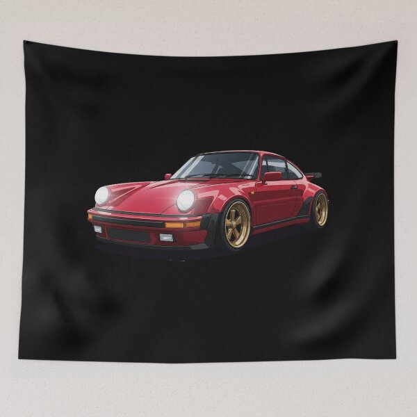 Item preview, Elite Red Classic Widebody Coupe Illustration - Timeless Performance Car Art designed and sold by nhstaruna.