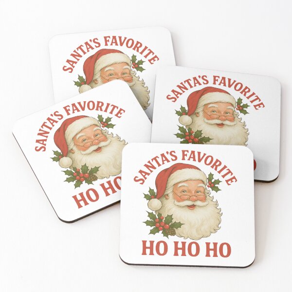 Item preview, Santa’s Favorite Ho Ho Ho – Vintage Santa Face Retro Christmas Shirt designed and sold by Zippitydodads.