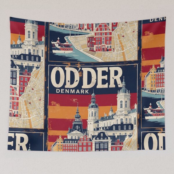 Item preview, Odder Denmark 1950s Vintage Travel Tourism designed and sold by TravelersGems.