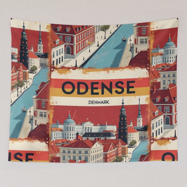 Item preview, Odense Denmark 1950s Vintage Travel Tourism designed and sold by TravelersGems.