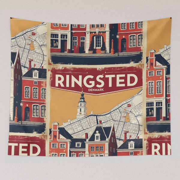 Item preview, Ringsted Denmark 1950s Vintage Travel Tourism designed and sold by TravelersGems.