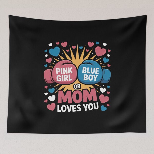 Item preview, Pink Or Blue Mom Loves You Boxing Gender Reveal Party designed and sold by VENOM0RIOT.