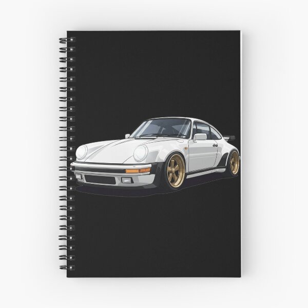 Item preview, Pristine White Widebody Classic Coupe - Golden Wheels Automotive Art Print designed and sold by nhstaruna.