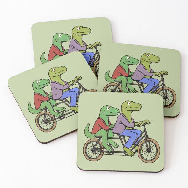 Item preview, Dinosaur Pals on a Tandem Bicycle designed and sold by Myra365Art.