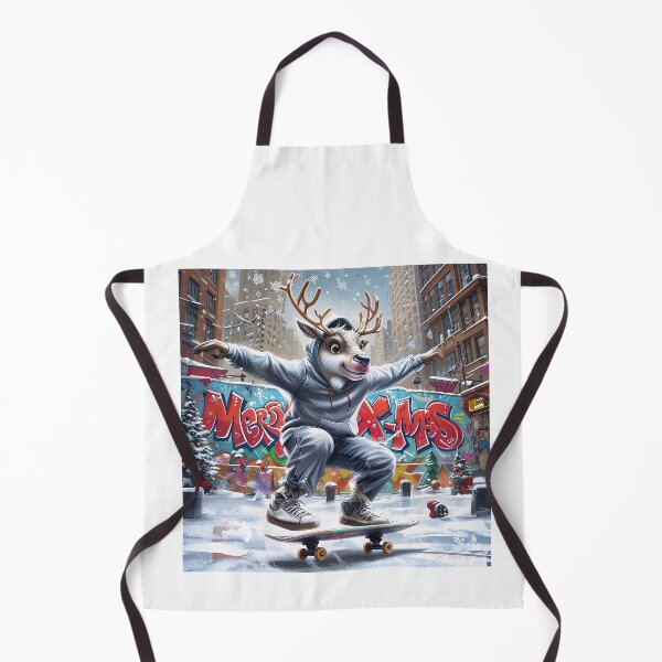 Item preview, Skater Reindeer Crew — Cool Urban Christmas Street Art — Snowy City Graffiti Holiday Art designed and sold by SmartyWonders.