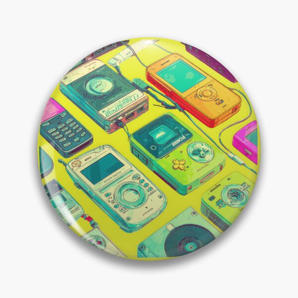 Item preview, retro computer setup with colorful pixel art icons and pop up windows evokes nostalgia for 1999. scene includes desktop, keyboard, and various vintage software elements in pastel palette designed and sold by DadGenX.
