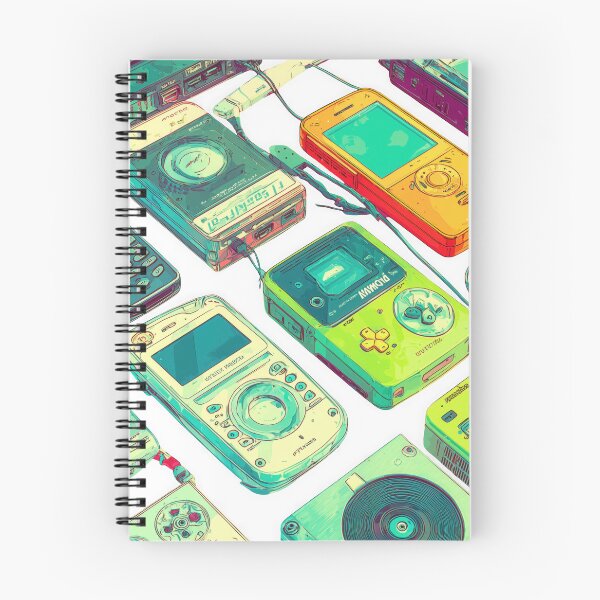 Item preview, retro computer setup with colorful pixel art icons and pop up windows evokes nostalgia for 1999. scene includes desktop, keyboard, and various vintage software elements in pastel palette designed and sold by DadGenX.