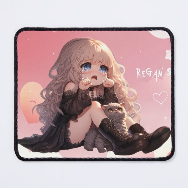 Item preview, Regan & Me - anime girl with cat designed and sold by Kimmy D.