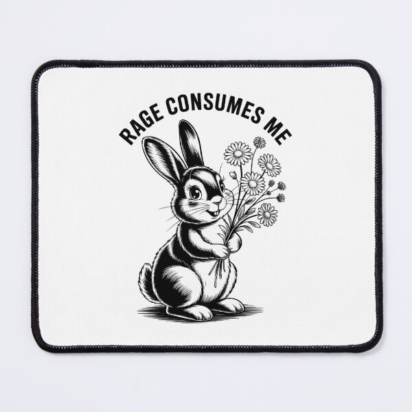 Item preview, Rage Consumes Me Bunny Easter Rabbit Meme designed and sold by VENOM0RIOT.