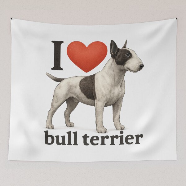 Item preview, I love Bull terrier. designed and sold by PabDam.