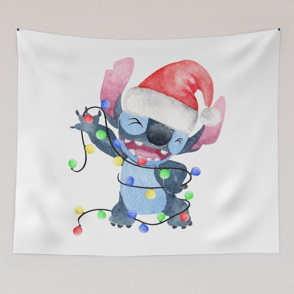 Item preview, Stitch Watercolor Christmas Lights Cute Holiday Art designed and sold by Justice Geovanni.