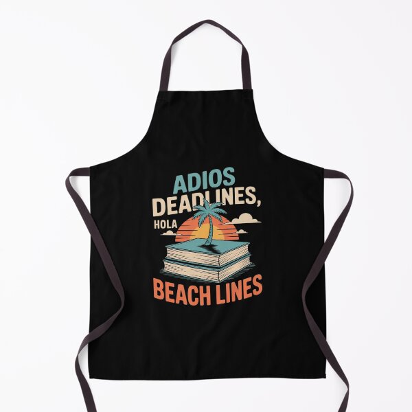 Item preview, Adios Deadlines Hola Beach Lines Stacked Books designed and sold by August4Laughs25.