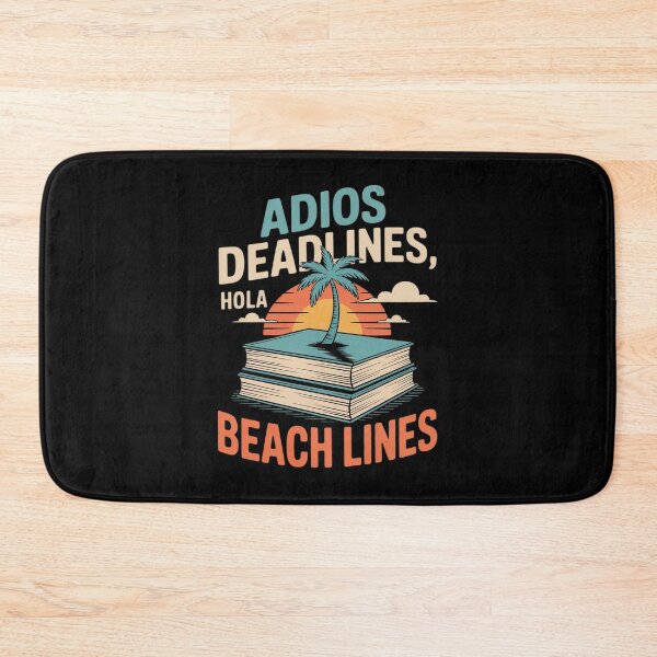 Item preview, Adios Deadlines Hola Beach Lines Stacked Books designed and sold by August4Laughs25.