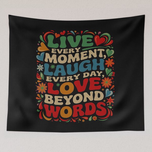 Item preview, Live Laugh Love Retro Quote designed and sold by Bliss Find And Design.