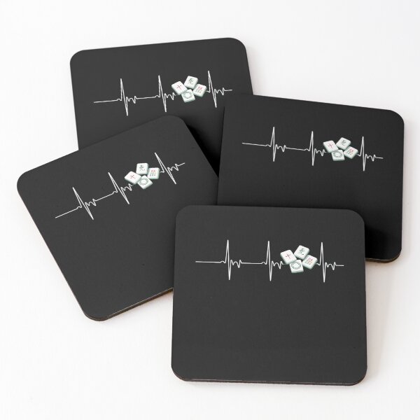 Item preview, Heartbeat Mahjong Player EKG Pulse Line Chinese Game designed and sold by FranzFriesen.