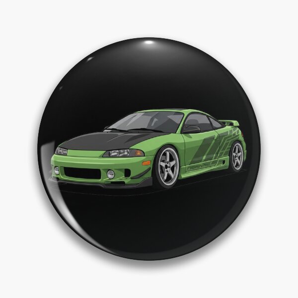 Item preview, Vibrant Green Custom Sports Compact - JDM Tuner Car Art Print designed and sold by nhstaruna.