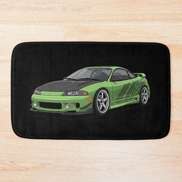 Item preview, Vibrant Green Custom Sports Compact - JDM Tuner Car Art Print designed and sold by nhstaruna.