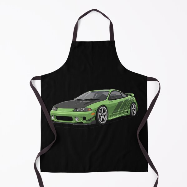 Item preview, Vibrant Green Custom Sports Compact - JDM Tuner Car Art Print designed and sold by nhstaruna.