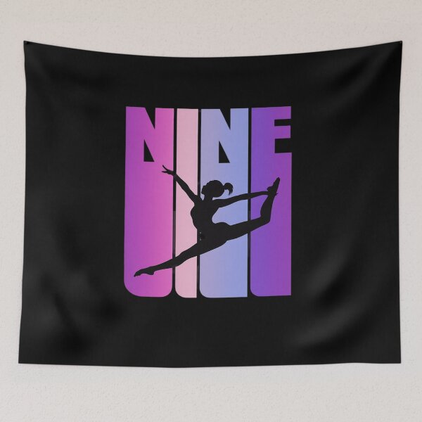 Item preview, Girls Gymnastics 9 9th Ninth Birthday designed and sold by AmparoBoyle.