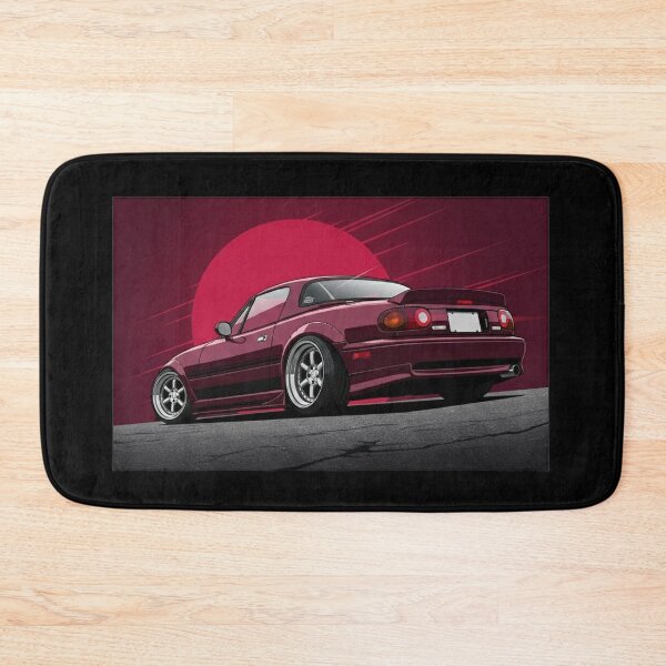 Item preview, Crimson JDM Roadster Stance - Dynamic Sunset Classic Sports Car Print designed and sold by nhstaruna.