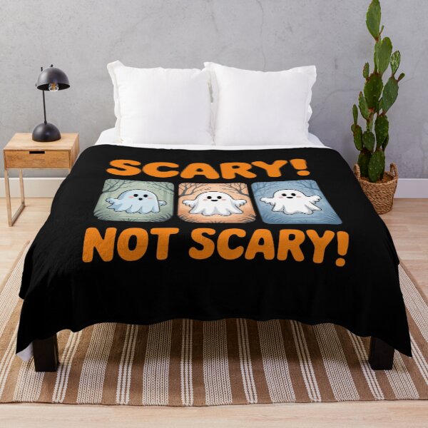 Item preview, Adorable Scary Not Scary Ghost Tri Panel Watercolor Graphic designed and sold by August4Laughs25.