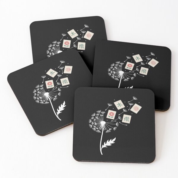 Item preview, game tiles dandelion girl chinese board game tiles mah-jongg designed and sold by FranzFriesen.