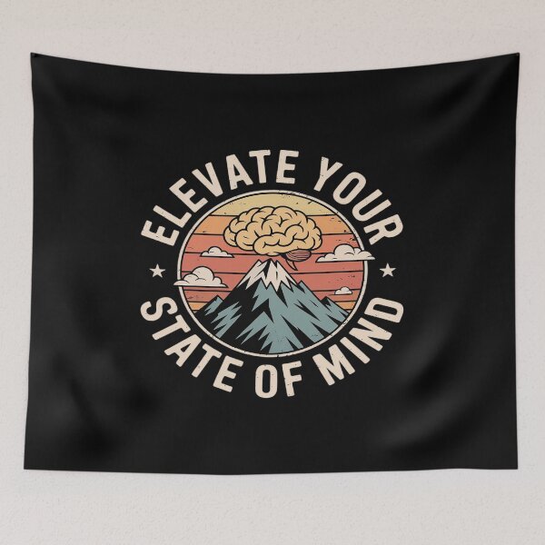 Item preview, Adventure Camping Hiking Mountain Brain Cloud designed and sold by August4Laughs25.