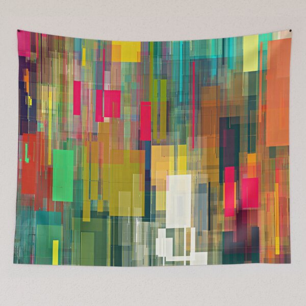 Item preview, Rectangled Motion Blur Green, Yellow, Red Abstract Designs  designed and sold by DEC02.