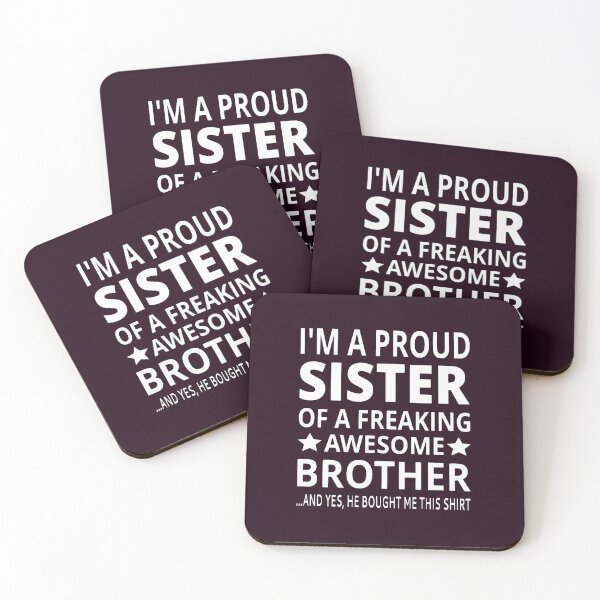 Item preview, I_m A Proud Sister Of A Freaking Awesome Brother Fitted  designed and sold by MisfitCulturer.