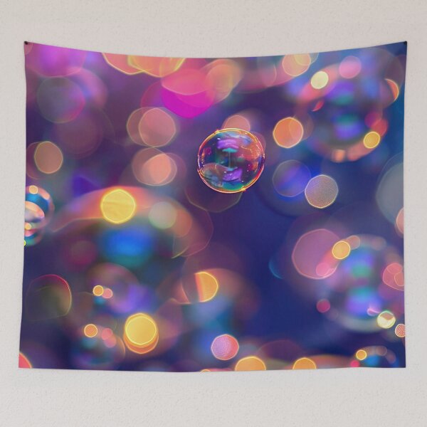 Item preview, Fantasy Magical Colorful Bubbles Floating In The Air designed and sold by DEC02.