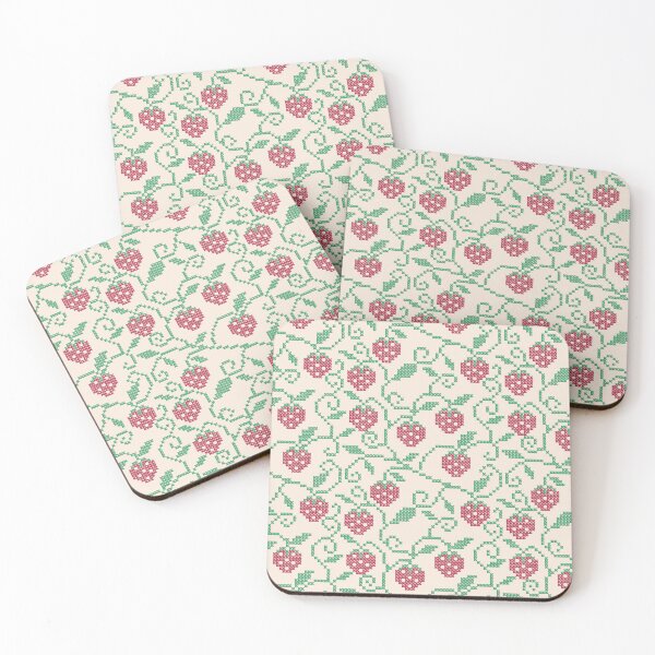 Item preview, Vintage Strawberry Cross Stitch — Whimsical Embroidery Art Pattern designed and sold by Dintheo.