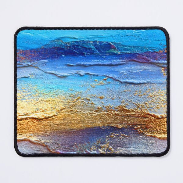 Item preview, Bright Blue With Golden Hues Modern Abstract Art designed and sold by DEC02.