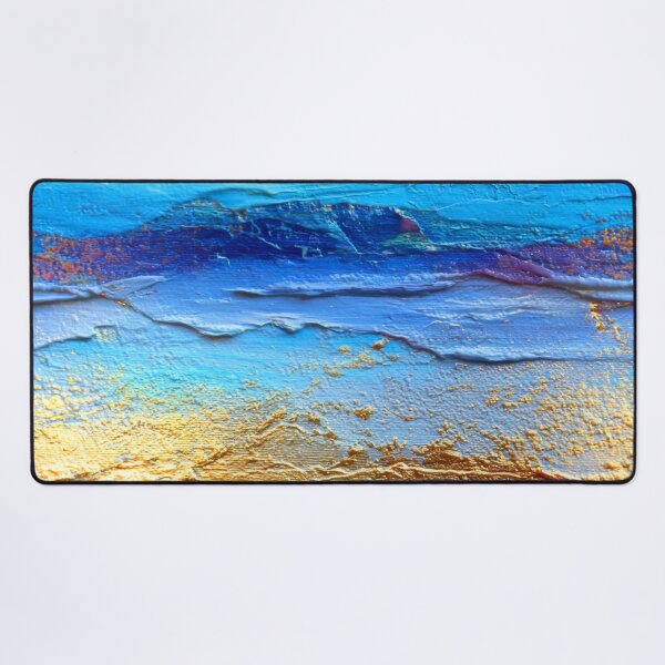 Item preview, Bright Blue With Golden Hues Modern Abstract Art designed and sold by DEC02.