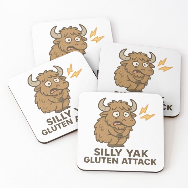 Item preview, Silly Yak Gluten Attack (Coeliac / Celiac) designed and sold by Okayish Things.