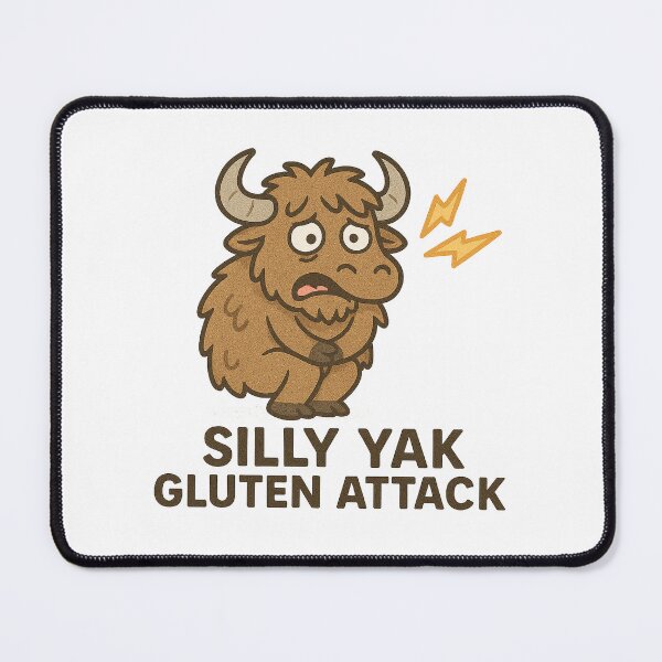 Item preview, Silly Yak Gluten Attack (Coeliac / Celiac) designed and sold by Okayish Things.