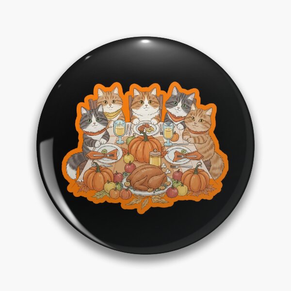 Item preview, Cats Thanksgiving Table  designed and sold by WoodburyLake.